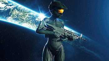 Halo Girl, halo, games, artist, artwork, digital-art, artstation HD wallpaper