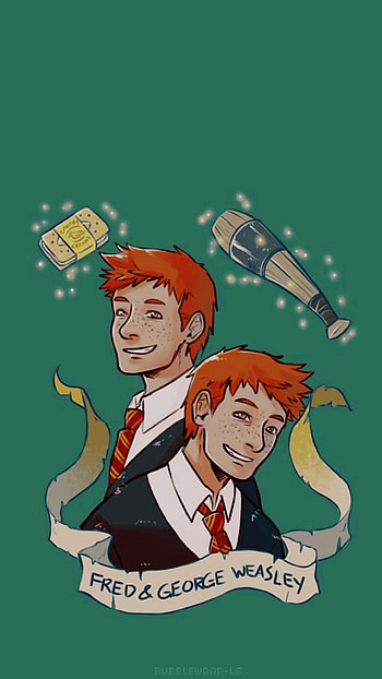 Fred Weasley, George Weasley, Weasley twins, Harry Potter backgrounds HD phone wallpaper
