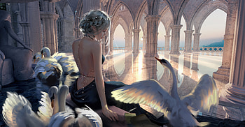 Princess Swan Ghostblade , queen, swan, fantasy-girls, artist, artwork, digital-art, artstation HD wallpaper