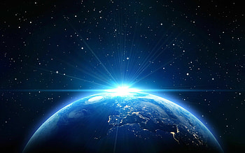 Sun and Earth, Solar System HD wallpaper