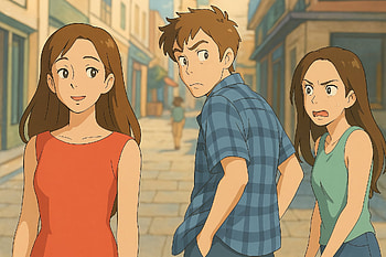 Distracted Boyfriend Meme In Studio Ghibli, Studio Ghibli, meme HD wallpaper