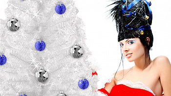 Christmas Decorating, BRUNETTE, SEXY, BEAUTIFUL, MODEL HD wallpaper