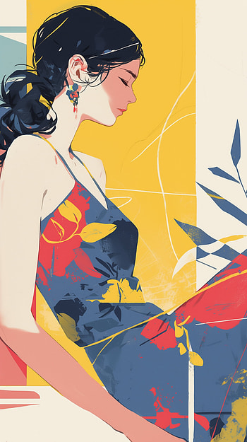 Elegant Sundress Lady - Artistic , woman HD phone wallpaper