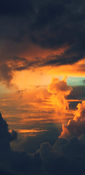 Samsung Galaxy , Sky clouds, Q view, Captivating ry HD phone wallpaper