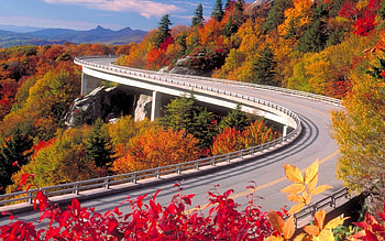 Landscape, Bridges, Trees, Roads, Autumn HD wallpaper