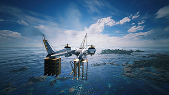 Final Fantasy VII Revelation — Airship Over Ocean ( U ), Video Game HD wallpaper