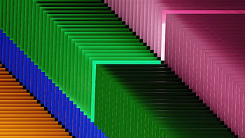 Orange Blue Green Pink 3d Abstract, abstract, artist, artwork, digital-art, behance HD wallpaper