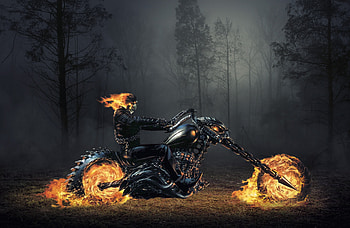 Ghost Rider New, ghost-rider, superheroes, artwork, digital-art, deviantart HD wallpaper