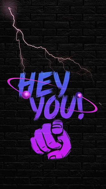 Hey You!, finger, magenta HD phone wallpaper