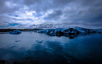 Nature, Sea, Ice, Snow, Evening, Glacier HD wallpaper