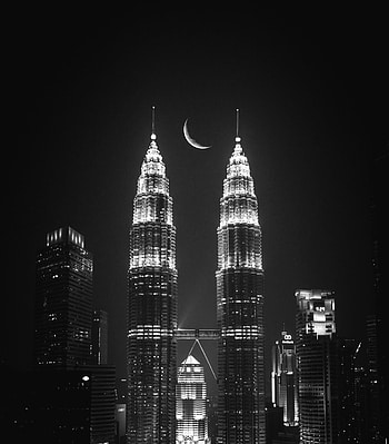 Kuala Lumpur, Petronas Towers, Night HD phone wallpaper