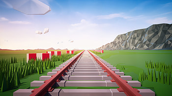 Train Tracks: A Stunning Ultra, train tracks, railroad, landscape, mountain, sky HD wallpaper