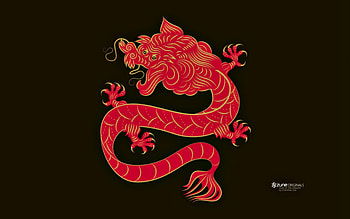 Chinese Zodiac ~ Dragon, black, zodiac, zune originals, fantasy, red, dragon, chinese HD wallpaper