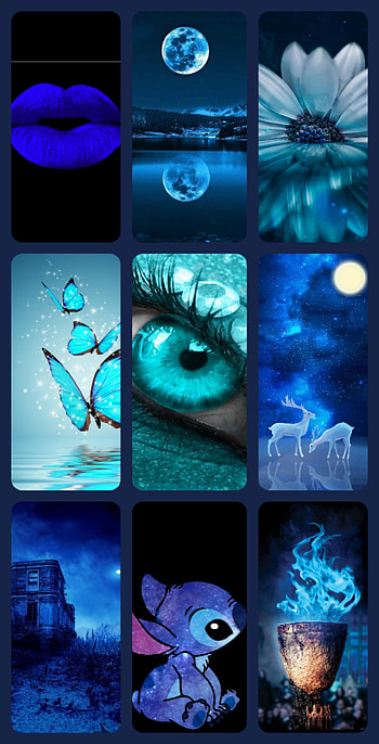 Blue eye lip stitch fl, art HD phone wallpaper