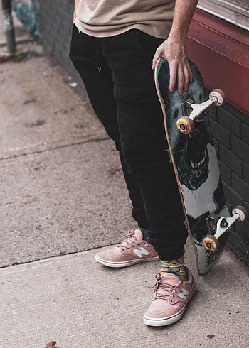 Hand, Miscellanea, Miscellaneous, Legs, Sneakers, Human, Person, Skateboard HD phone wallpaper