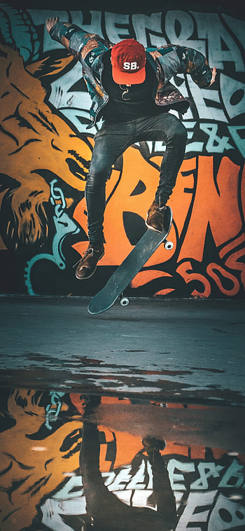 Skateboarding passion, style creativity, Adrenaline rush, Gravity-defying moves HD phone wallpaper
