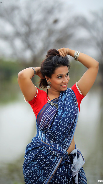 Chetana uttej, saree lover, seductive HD phone wallpaper