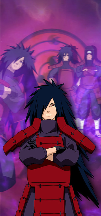 Madara UCHIHA, art, pink HD phone wallpaper