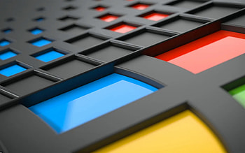 Windows 10 logo, 3d art, Windows 3d logo, Windows emblem, creative art, Windows HD wallpaper