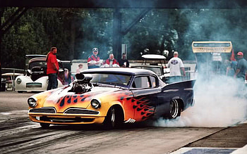 1953 Studebaker drag car, car, drag, burnout, studebaker, race HD wallpaper