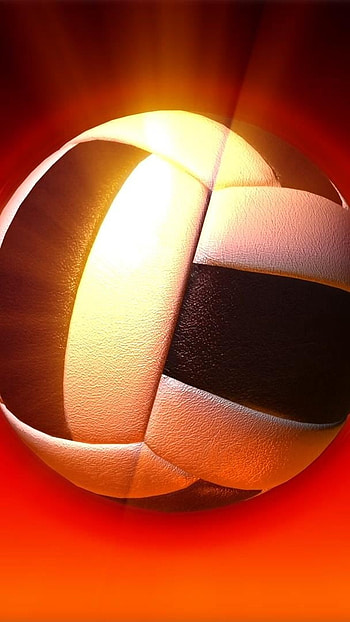 Volleyball, Fire Background HD phone wallpaper