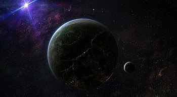 Planets, Universe, Stars, Shine, Light, Beams, Rays HD wallpaper