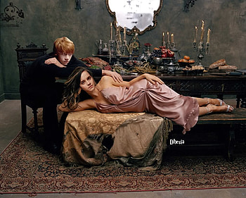 Rupert and Emma, sexy, watson, rupert, harry, emma, beautiful, hollywood, movies, potter HD wallpaper