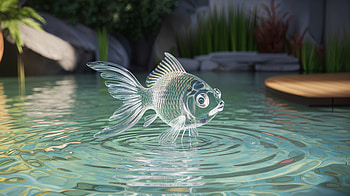 Stunning Goldfish in Ultra, goldfish, fish, water, pond HD wallpaper