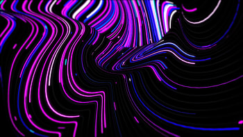 Purple White Blue Wavy Neon Lines Light Abstraction Abstact HD wallpaper