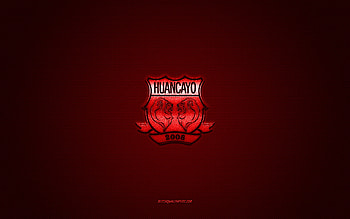 CD Sport Huancayo, Peruvian football club, red logo, red carbon fiber background, Liga 1, football, Peruvian Primera Division, Huancayo, Peru, CD Sport Huancayo logo HD wallpaper