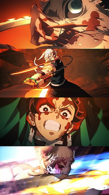 Kimetsu no Yaiba, orange, art HD phone wallpaper