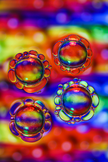 Bubbles, Transparent, Macro, Multicolored, Motley, Liquid HD phone wallpaper