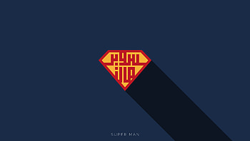 Superman Calligraphy, superman, superheroes, artist, artwork, digital-art, minimalism, minimalist, behance HD wallpaper
