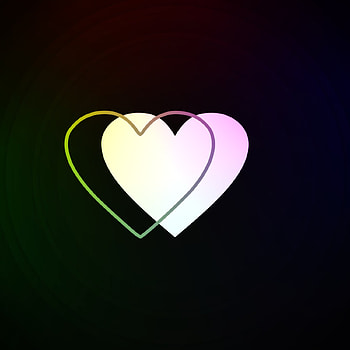 Double Heart, symbol, art, color, , rgb HD phone wallpaper