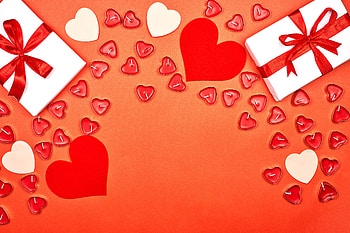 Hearts, Love, Candles, Gift, Present, Romance HD wallpaper