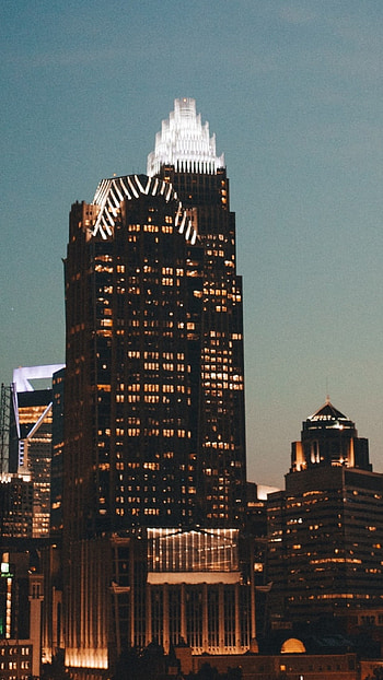 North Carolina, Night city lights HD phone wallpaper