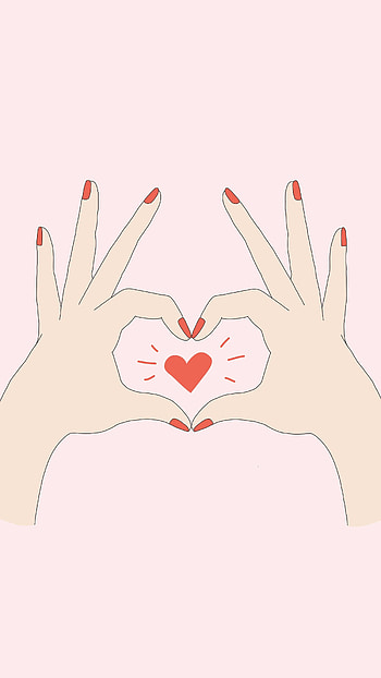 Finger Heart, Finger, Heart HD phone wallpaper