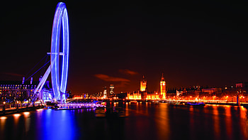 London Eye, Night travel, England tourism HD wallpaper