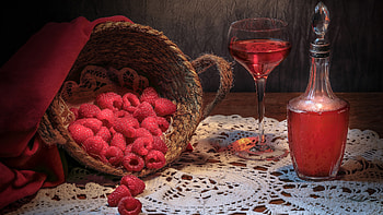 Raspberries, fruit, food, red HD wallpaper
