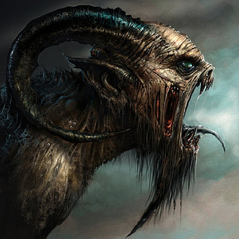 Dimensional Scream, artwork, horns, abstract, fantasy, demon HD wallpaper