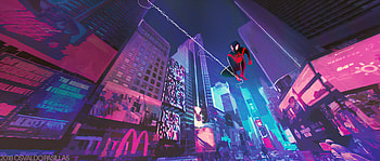 Spider Man Miles City, spiderman, superheroes, artwork, artist, artstation HD wallpaper