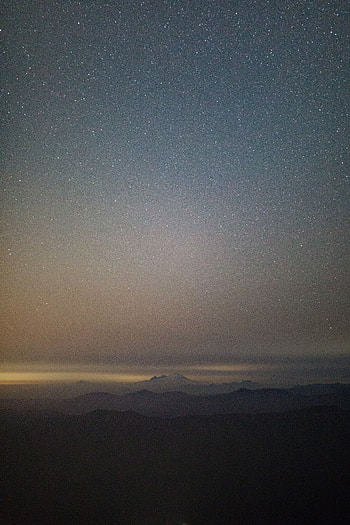 Nature, Mountains, Night, View From Above, Fog, Starry Sky HD phone wallpaper