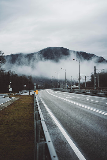 Landscape, Nature, Mountains, Clouds, Road HD phone wallpaper