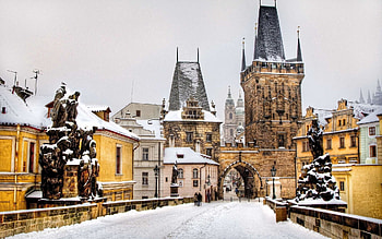 Cities, People, Winter, Building, Prague, Czech Republic, Czechia HD wallpaper