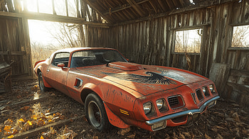 Pontiac Firebird, barn HD wallpaper