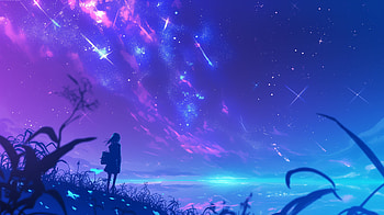 Mystical Stargazing Adventure, stargazing, Night Sky, galaxy, silhouette, Stars HD wallpaper