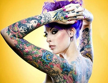 Tattooed_Girl, girl, beautiful, tattooed HD wallpaper