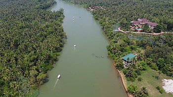 Trivandrum Backwaters, Trivandrum, drone, India, Kerala, graphy HD wallpaper