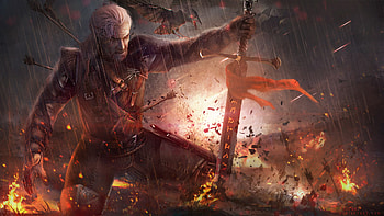 The Witcher 3 Geralt Fanart, the-witcher-3, games, ps4-games, xbox-games, pc-games, artist, digital-art, artwork, deviantart HD wallpaper