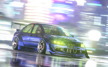 Lancer Evolution , mitsubishi, cars, artist, artwork, digital-art, artstation HD wallpaper